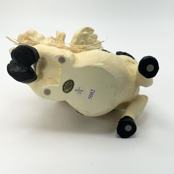 Holy Cow! 1994 Pete Apsit Angel Cow Figurine Folk Art Sculpture 4.25” - Picture 8 of 8